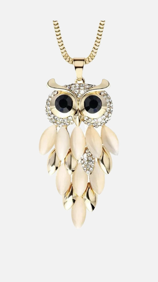 Casual Owl Long Chain Necklace Happy Phoenix