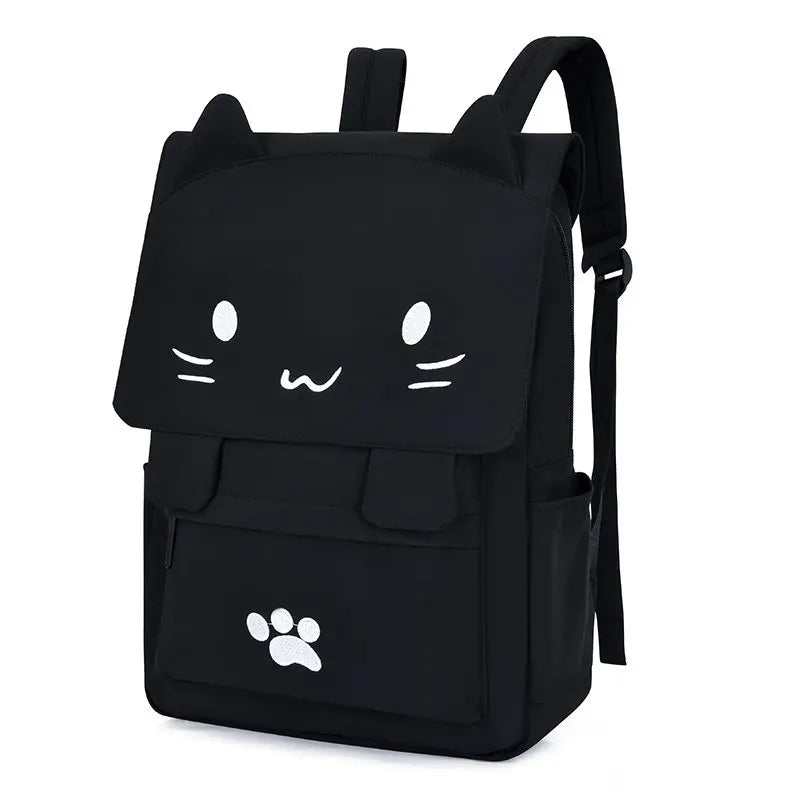 Cartoon Embroidery Cute Cat Backpack Happy Phoenix