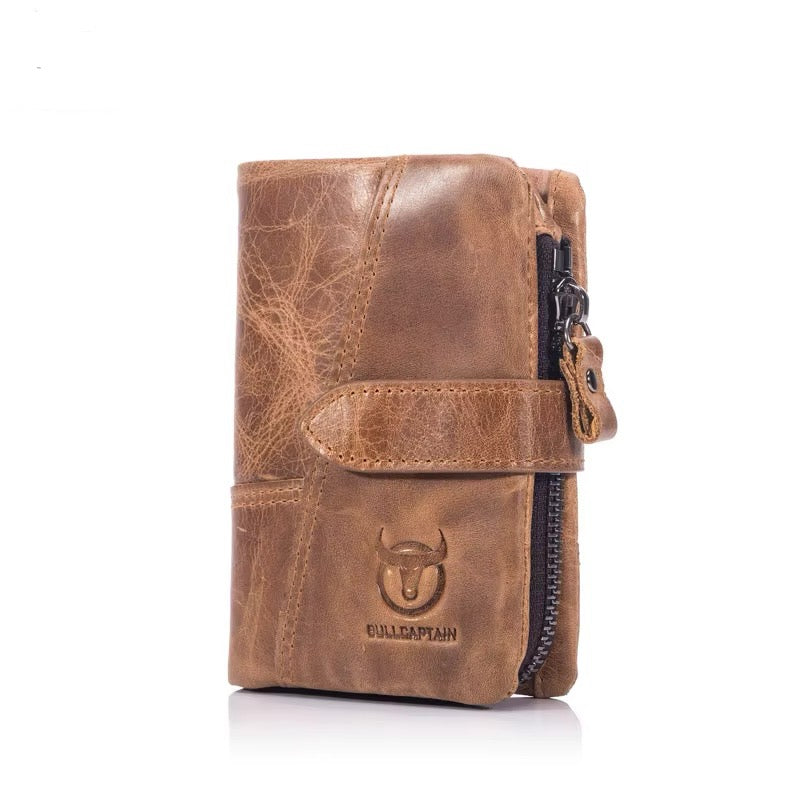 Leather Two-Fold Card Holder Wallet Happy Phoenix