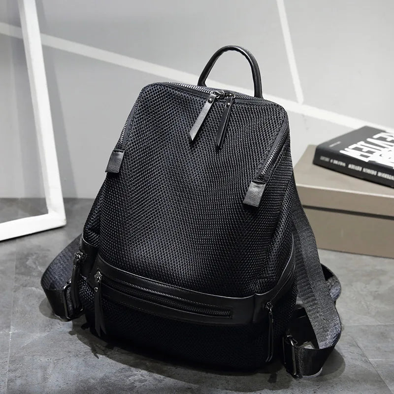 Casual Nylon Mesh Backpack Happy Phoenix