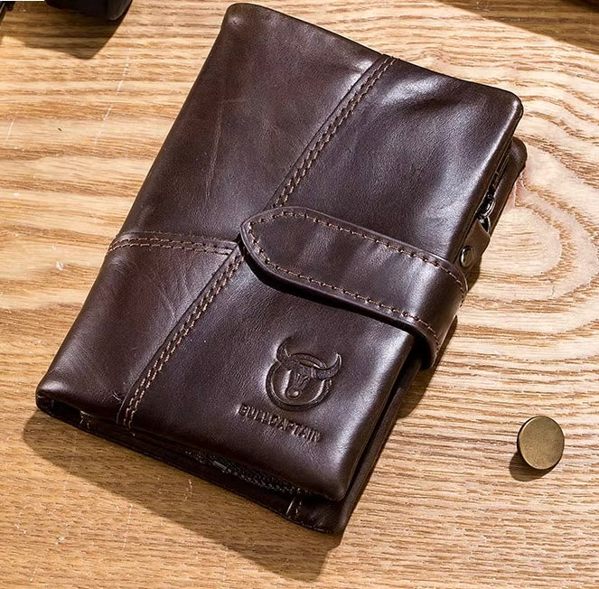 Leather Two-Fold Card Holder Wallet Happy Phoenix