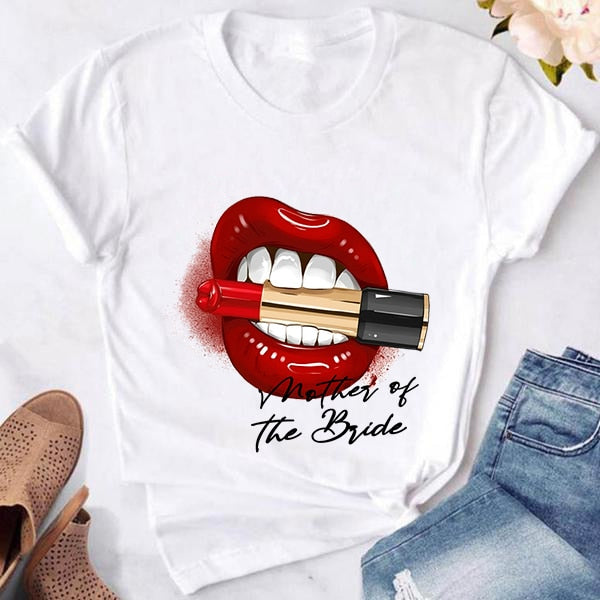 Bachelorette Party Lipstick Lips Bride Team T-Shirts Happy Phoenix