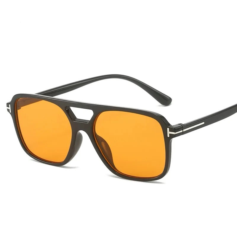 Double Beam Square Punk Sunglasses Happy Phoenix