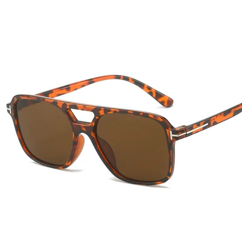 Double Beam Square Punk Sunglasses Happy Phoenix