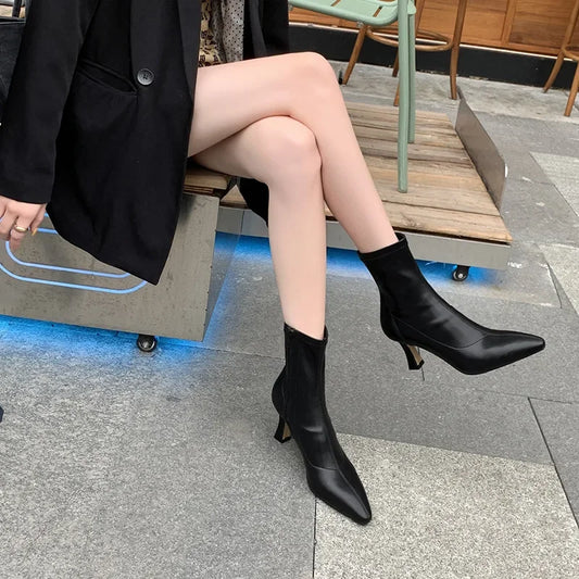 Casual High Heel Short Boots Happy Phoenix