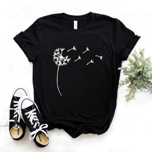 Dandelion Blowing Away T-shirt Happy Phoenix