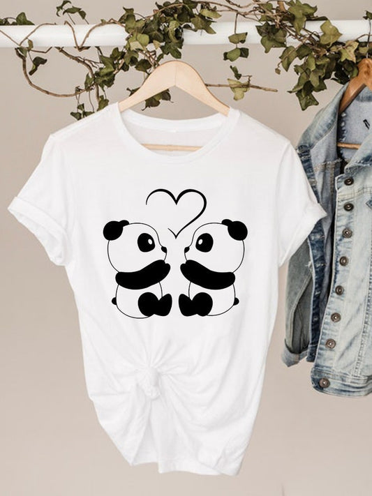 Panda Love Cute Tops Happy Phoenix